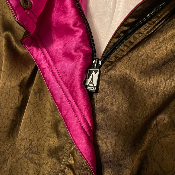 Skea vintage ski jumper brown pink lined used size 6 padded shoulders 90’s - Picture 14 of 14